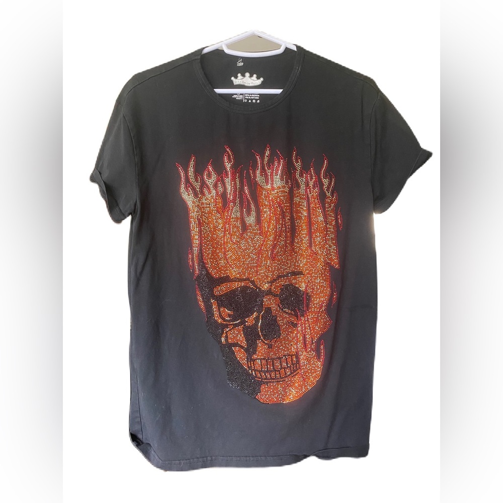 heads or tails bedazzled t shirt